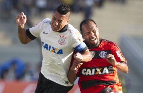 Durante a partida entre Corinthians x Flamengo, realizada esta tarde no estádio do Pacaembu, válida pela 2ª rodada do Campeonato Brasileiro de 2014