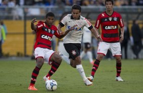 Durante a partida entre Corinthians x Flamengo, realizada esta tarde no estádio do Pacaembu, válida pela 2ª rodada do Campeonato Brasileiro de 2014