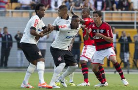 Durante a partida entre Corinthians x Flamengo, realizada esta tarde no estádio do Pacaembu, válida pela 2ª rodada do Campeonato Brasileiro de 2014
