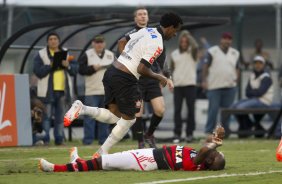 Durante a partida entre Corinthians x Flamengo, realizada esta tarde no estádio do Pacaembu, válida pela 2ª rodada do Campeonato Brasileiro de 2014