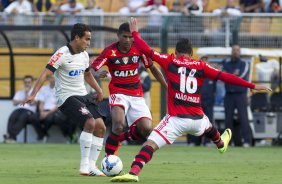 Durante a partida entre Corinthians x Flamengo, realizada esta tarde no estádio do Pacaembu, válida pela 2ª rodada do Campeonato Brasileiro de 2014