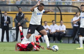 Durante a partida entre Corinthians x Flamengo, realizada esta tarde no estádio do Pacaembu, válida pela 2ª rodada do Campeonato Brasileiro de 2014