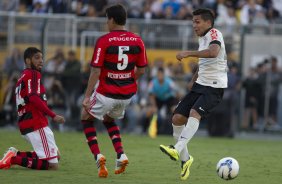 Durante a partida entre Corinthians x Flamengo, realizada esta tarde no estádio do Pacaembu, válida pela 2ª rodada do Campeonato Brasileiro de 2014