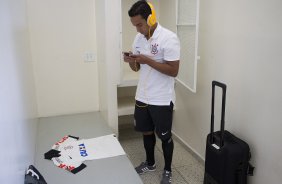 Nos vestirios antes da partida entre Corinthians x Flamengo, realizada esta tarde no estdio do Pacaembu, vlida pela 2 rodada do Campeonato Brasileiro de 2014