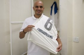 Nos vestirios antes da partida entre Corinthians x Flamengo, realizada esta tarde no estdio do Pacaembu, vlida pela 2 rodada do Campeonato Brasileiro de 2014