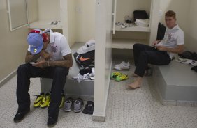 Nos vestirios antes da partida entre Corinthians x Flamengo, realizada esta tarde no estdio do Pacaembu, vlida pela 2 rodada do Campeonato Brasileiro de 2014
