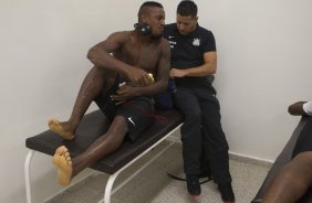 Nos vestirios antes da partida entre Corinthians x Flamengo, realizada esta tarde no estdio do Pacaembu, vlida pela 2 rodada do Campeonato Brasileiro de 2014