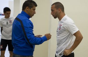 Nos vestirios antes da partida entre Corinthians x Flamengo, realizada esta tarde no estdio do Pacaembu, vlida pela 2 rodada do Campeonato Brasileiro de 2014
