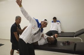 Nos vestirios antes da partida entre Corinthians x Flamengo, realizada esta tarde no estdio do Pacaembu, vlida pela 2 rodada do Campeonato Brasileiro de 2014