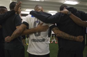Nos vestiários após a partida entre Corinthians x Flamengo, realizada esta tarde no estádio do Pacaembu, válida pela 2ª rodada do Campeonato Brasileiro de 2014