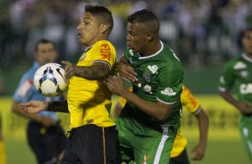 Durante a partida entre Chapecoense/SC x Corinthians, realizada esta noite no estdio Arena Indio Conda, em Chapeco/SC, vlida pela 3 rodada do Campeonato Brasileiro de 2014