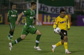 Durante a partida entre Chapecoense/SC x Corinthians, realizada esta noite no estdio Arena Indio Conda, em Chapeco/SC, vlida pela 3 rodada do Campeonato Brasileiro de 2014