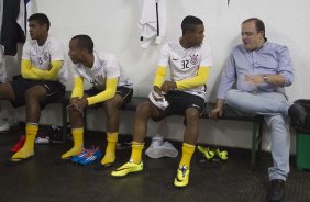 Nos vestiários antes da partida entre Chapecoense/SC x Corinthians, realizada esta noite no estádio Arena Indio Conda, em Chapeco/SC, válida pela 3ª rodada do Campeonato Brasileiro de 2014