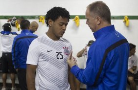 Nos vestiários antes da partida entre Chapecoense/SC x Corinthians, realizada esta noite no estádio Arena Indio Conda, em Chapeco/SC, válida pela 3ª rodada do Campeonato Brasileiro de 2014