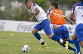 Durante o treino desta manh no CT Joaquim Grava, Parque Ecolgico do Tiete, zona leste de So Paulo. O prximo jogo da equipe ser domingo, dia 11/05, contra o So Paulo, na Arena Barueri, vlido pela 4 rodada do Campeonato Brasileiro de 2014