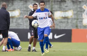 Durante o treino desta manh no CT Joaquim Grava, Parque Ecolgico do Tiete, zona leste de So Paulo. O prximo jogo da equipe ser domingo, dia 11/05, contra o So Paulo, na Arena Barueri, vlido pela 4 rodada do Campeonato Brasileiro de 2014