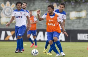 Durante o treino desta manh no CT Joaquim Grava, Parque Ecolgico do Tiete, zona leste de So Paulo. O prximo jogo da equipe ser domingo, dia 11/05, contra o So Paulo, na Arena Barueri, vlido pela 4 rodada do Campeonato Brasileiro de 2014