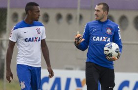 Durante o treino desta manh no CT Joaquim Grava, Parque Ecolgico do Tiete, zona leste de So Paulo. O prximo jogo da equipe ser domingo, dia 11/05, contra o So Paulo, na Arena Barueri, vlido pela 4 rodada do Campeonato Brasileiro de 2014