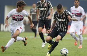 Durante a partida entre So Paulo x Corinthians, realizada esta tarde na Arena Barueri, vlida pela 4 rodada do Campeonato Brasileiro de 2014