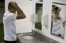 Nos vestirios antes da partida entre So Paulo x Corinthians, realizada esta tarde na Arena Barueri, vlida pela 4 rodada do Campeonato Brasileiro de 2014