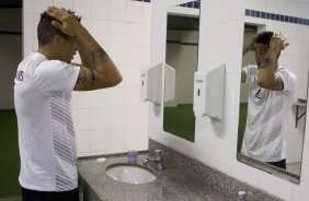 Nos vestiários antes da partida entre São Paulo x Corinthians, realizada esta tarde na Arena Barueri, válida pela 4ª rodada do Campeonato Brasileiro de 2014