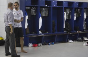 Nos vestirios antes da partida entre So Paulo x Corinthians, realizada esta tarde na Arena Barueri, vlida pela 4 rodada do Campeonato Brasileiro de 2014