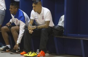 Nos vestiários antes da partida entre São Paulo x Corinthians, realizada esta tarde na Arena Barueri, válida pela 4ª rodada do Campeonato Brasileiro de 2014