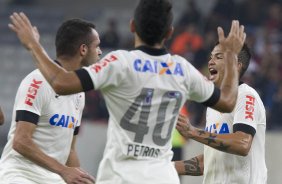 Durante a partida, jogo teste para a Copa do Mundo entre Atltico Paranaense x Corinthians, realizada esta noite na Arena da Baixada, em Curitiba/PR/