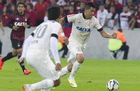 Durante a partida, jogo teste para a Copa do Mundo entre Atltico Paranaense x Corinthians, realizada esta noite na Arena da Baixada, em Curitiba/PR/