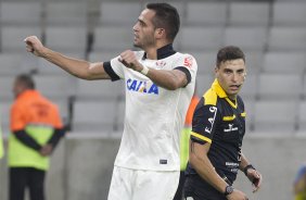 Durante a partida, jogo teste para a Copa do Mundo entre Atlético Paranaense x Corinthians, realizada esta noite na Arena da Baixada, em Curitiba/PR/