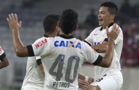 Durante a partida, jogo teste para a Copa do Mundo entre Atltico Paranaense x Corinthians, realizada esta noite na Arena da Baixada, em Curitiba/PR/