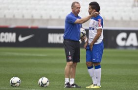 Durante o treino desta tarde na Arena Corinthians, zona leste de So Paulo. O prximo jogo da equipe ser domingo, dia 18/05 contra o Figueirense/SC, vlido pela 5 rodada do Campeonato Brasileiro de 2014