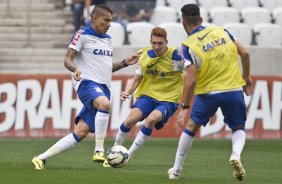 Durante o treino desta tarde na Arena Corinthians, zona leste de So Paulo. O prximo jogo da equipe ser domingo, dia 18/05 contra o Figueirense/SC, vlido pela 5 rodada do Campeonato Brasileiro de 2014