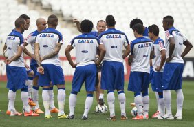 Durante o treino desta tarde na Arena Corinthians, zona leste de So Paulo. O prximo jogo da equipe ser domingo, dia 18/05 contra o Figueirense/SC, vlido pela 5 rodada do Campeonato Brasileiro de 2014