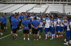 Durante o treino desta tarde na Arena Corinthians, zona leste de So Paulo. O prximo jogo da equipe ser domingo, dia 18/05 contra o Figueirense/SC, vlido pela 5 rodada do Campeonato Brasileiro de 2014