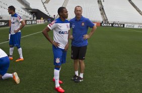 Durante o treino desta tarde na Arena Corinthians, zona leste de So Paulo. O prximo jogo da equipe ser domingo, dia 18/05 contra o Figueirense/SC, vlido pela 5 rodada do Campeonato Brasileiro de 2014