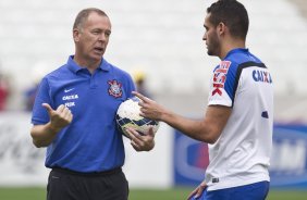 Durante o treino desta tarde na Arena Corinthians, zona leste de So Paulo. O prximo jogo da equipe ser domingo, dia 18/05 contra o Figueirense/SC, vlido pela 5 rodada do Campeonato Brasileiro de 2014