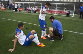 Durante o treino desta tarde na Arena Corinthians, zona leste de So Paulo. O prximo jogo da equipe ser domingo, dia 18/05 contra o Figueirense/SC, vlido pela 5 rodada do Campeonato Brasileiro de 2014