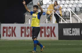 Durante o treino desta manh na Arena Corinthians, zona leste de So Paulo. O prximo jogo da equipe ser amanh, domingo, dia 18/05 contra o Figueirense/SC, vlido pela 5 rodada do Campeonato Brasileiro de 2014