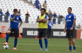 Durante o treino desta manhã na Arena Corinthians, zona leste de São Paulo. O próximo jogo da equipe será amanhã, domingo, dia 18/05 contra o Figueirense/SC, válido pela 5ª rodada do Campeonato Brasileiro de 2014