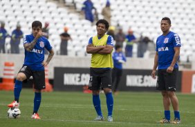 Durante o treino desta manh na Arena Corinthians, zona leste de So Paulo. O prximo jogo da equipe ser amanh, domingo, dia 18/05 contra o Figueirense/SC, vlido pela 5 rodada do Campeonato Brasileiro de 2014