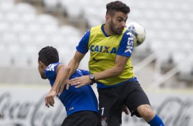 Durante o treino desta manh na Arena Corinthians, zona leste de So Paulo. O prximo jogo da equipe ser amanh, domingo, dia 18/05 contra o Figueirense/SC, vlido pela 5 rodada do Campeonato Brasileiro de 2014