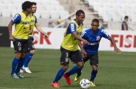 Durante o treino desta manh na Arena Corinthians, zona leste de So Paulo. O prximo jogo da equipe ser amanh, domingo, dia 18/05 contra o Figueirense/SC, vlido pela 5 rodada do Campeonato Brasileiro de 2014