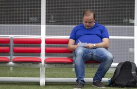 Durante o treino desta manh na Arena Corinthians, zona leste de So Paulo. O prximo jogo da equipe ser amanh, domingo, dia 18/05 contra o Figueirense/SC, vlido pela 5 rodada do Campeonato Brasileiro de 2014