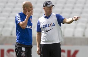 Durante o treino desta manh na Arena Corinthians, zona leste de So Paulo. O prximo jogo da equipe ser amanh, domingo, dia 18/05 contra o Figueirense/SC, vlido pela 5 rodada do Campeonato Brasileiro de 2014