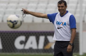 Durante o treino desta manhã na Arena Corinthians, zona leste de São Paulo. O próximo jogo da equipe será amanhã, domingo, dia 18/05 contra o Figueirense/SC, válido pela 5ª rodada do Campeonato Brasileiro de 2014