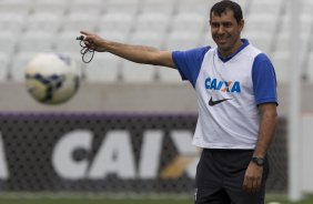 Durante o treino desta manh na Arena Corinthians, zona leste de So Paulo. O prximo jogo da equipe ser amanh, domingo, dia 18/05 contra o Figueirense/SC, vlido pela 5 rodada do Campeonato Brasileiro de 2014