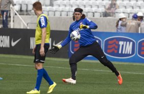 Durante o treino desta manh na Arena Corinthians, zona leste de So Paulo. O prximo jogo da equipe ser amanh, domingo, dia 18/05 contra o Figueirense/SC, vlido pela 5 rodada do Campeonato Brasileiro de 2014