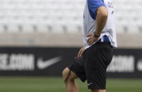 Durante o treino desta manh na Arena Corinthians, zona leste de So Paulo. O prximo jogo da equipe ser amanh, domingo, dia 18/05 contra o Figueirense/SC, vlido pela 5 rodada do Campeonato Brasileiro de 2014