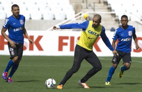 Durante o treino desta manh na Arena Corinthians, zona leste de So Paulo. O prximo jogo da equipe ser amanh, domingo, dia 18/05 contra o Figueirense/SC, vlido pela 5 rodada do Campeonato Brasileiro de 2014